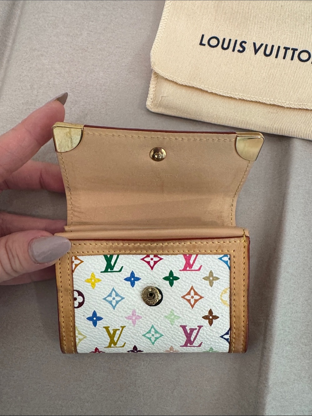 LOUIS VUITTON Multicolor Porte Monnaie Plat card wallet - Picture 5 of 7